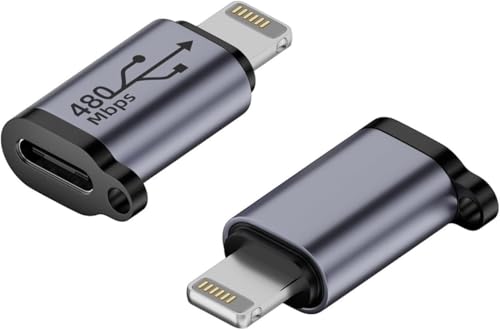 Image of ETZIN USB C to Lighting Adapter,27W PD Fast Charging for Phone 14 /13 /12 Pro Max Plus Mini,for Lighting to USB C Cable Adapter for iPad,Support Transfer Data-Not for Audio /OTG (EPL-1297CC)