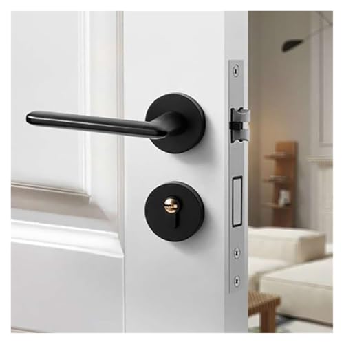 Serrure de porte haut de gamme magnétique silencieuse noire mate