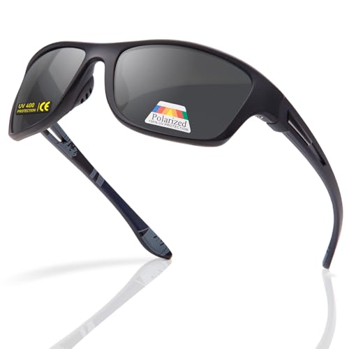Epavouos Lunettes de soleil polarisées - Lunettes de sport - Lunettes de vélo - Matériau métallique ultra léger UV400 - Style sportif