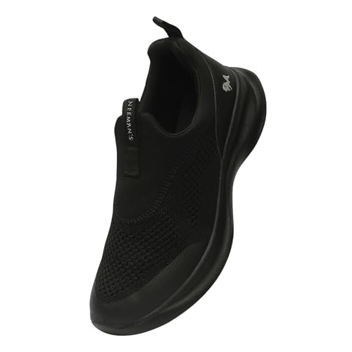 Image of Neeman's Mono Curve Men Slip On Shoes | Breathable Stretch Knit Casual Sneakers | Lightweight EVA Pebble Grip Sole | Foam Cushioned Footbed | Comfortable Everyday Walking Shoes