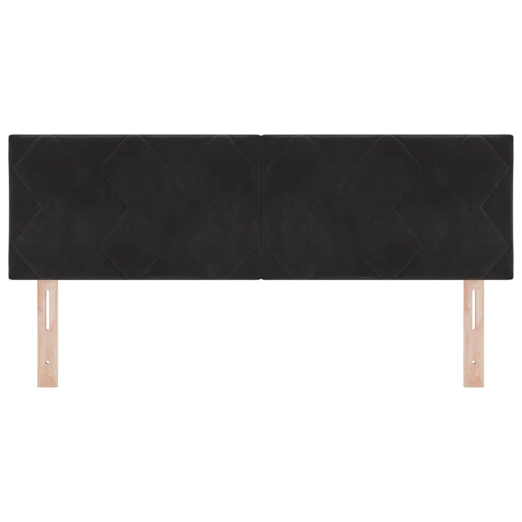 vidaXL Tête de lit Noir 144 cm Velours, Tête de lit Moderne, Accessoire Sympa pour Le lit, Confort Optimal, Mousse Durable, Upgrade déco Chambre