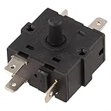 DAZZLEEX Interruptor de ajuste de engranaje de calentador eléctrico, accesorio de metal de 3 pines o 5 pines para calentadores de ventilador, estufas y unidades de calefacción eléctrica, para tipo de