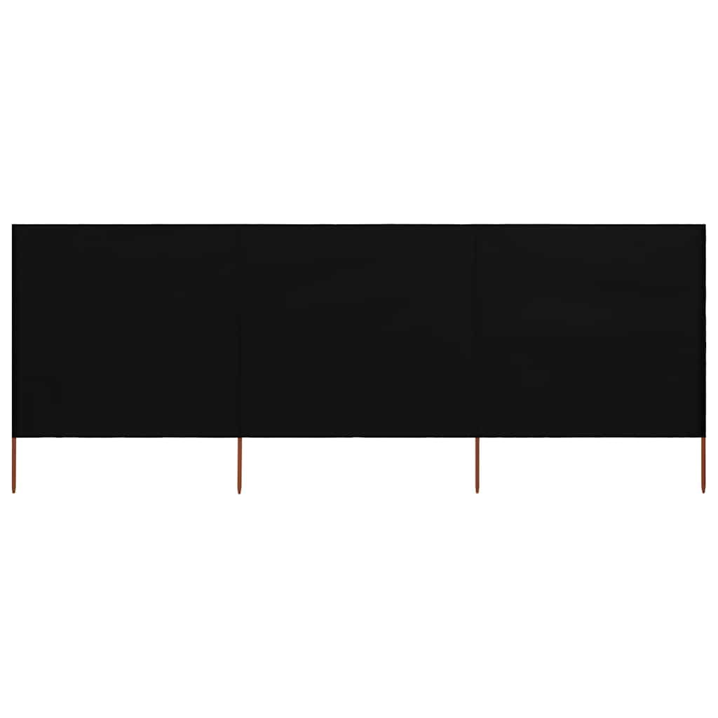 Tissu coupe-vent extérieur pliable 400 x 120 cm avec poteaux bois brise-vent jardin