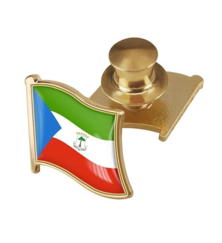 Image of vmcoatdu Country Flag Backs Locking Pin Keepers Locking Clasp Pin Badge International Travel Brooch Metal Alloy Souvenir Pin 0.75x0.7 Inch Small Pin