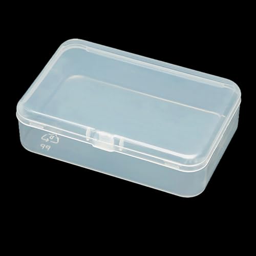 Image of 12 Pack Rectangle Clear Craft Supply Case (3.58 x 2.32 x 0.98 Inch), Small Plastic Containers for Small items, Crafts, Beads, Coins, Jewelry and Business Cards