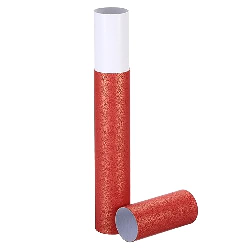 PATIKIL 2 Zoll x 15 Zoll Posterröhre Foto Aufbewahrungsröhre Kalligraphie Maltuben Versand Rohr für Papier Kunst Dokumente Rot