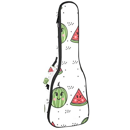 Housse pour ukulélé – Motif pastèque – 10 mm – Rembourrage épais en éponge de 53,3 cm – Avec sangles réglables pour… - Les Beatles, Paul McCartney, John Lennon, RIngo Starr, George Harrison Housse pour ukulélé - Motif pastèque - 10 mm - Rembourrage épais en éponge de 53,3 cm - Avec sangles réglables pour…