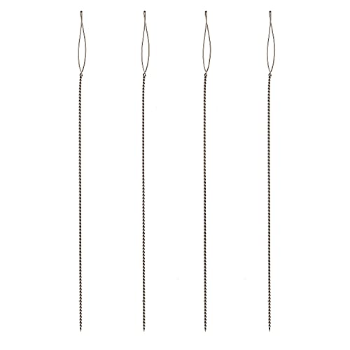 Agujas plegables para ojos Beadsmith de 2.5 pulgadas y alambre trenzado flexible de 4 piezas