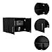 espidoo Wall Mounted Storage Cabinet: Three Internal Shelves Metal Wall Cabinet - Black Modern Tool Organizer for Craft Room & Workshop