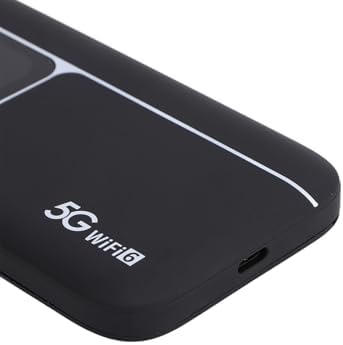 Close-up of the USB-C charging port on the Jectse 5G Portable Wi-Fi Hotspot