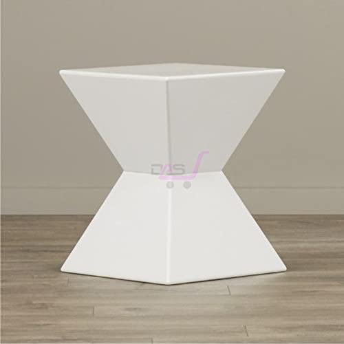 Image of Brown Arts Shoppee Craetive Side Table, Nightstand Coffee End Table for Living Room, Bedroom, Small Spaces Side Table for Living Room (Green) (White)