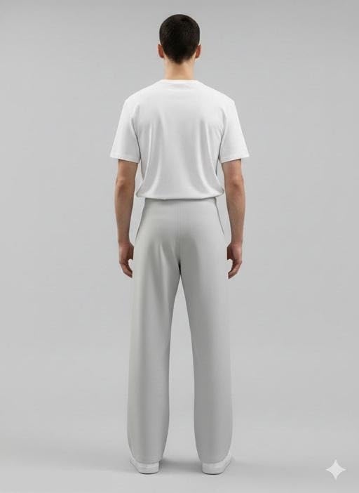 Generic Men's Grey Cotton Track Pant - Image 4