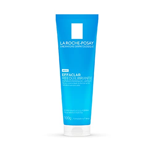 La Roche-Posay Effaclar Reequilibrante 100g, Espuma Cremosa de Limpeza para Peles Mistas a Oleosas.