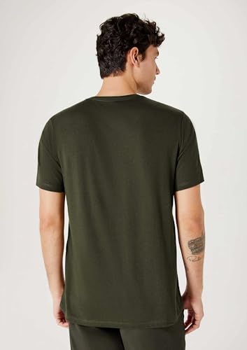 Camiseta Básica Masculina Manga Curta Em Malha H+ - Verde M