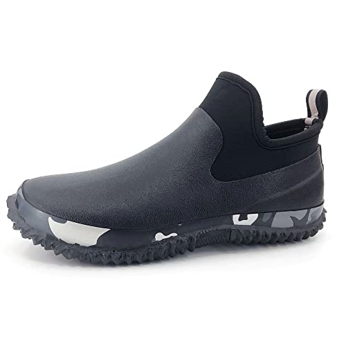 Image of SYLPHID Men's Garden Shoes Women's Rain Shoe Waterproof Neoprene Camp Booties for Camping, Lawn Care, Gardening and Yard Work