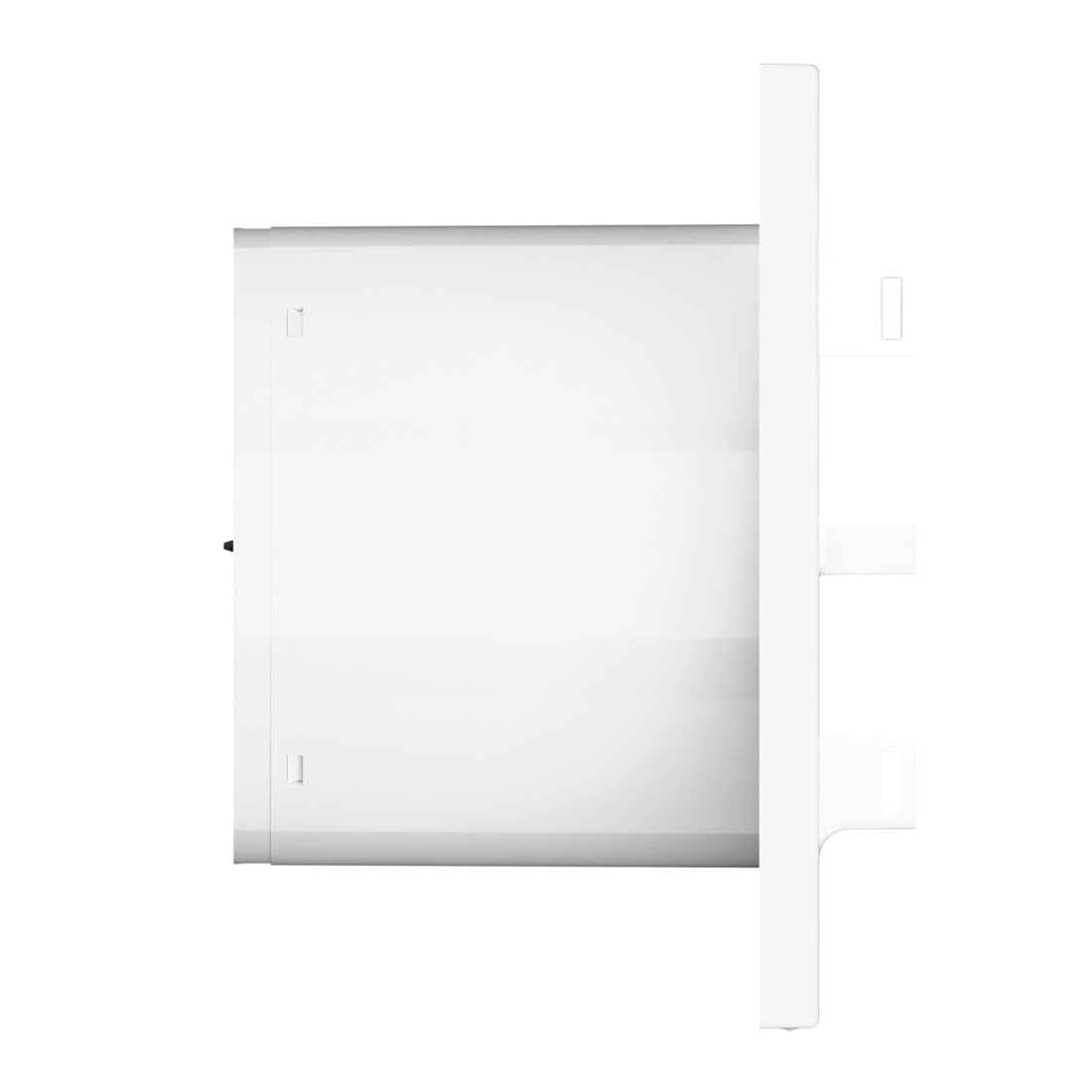 Vlano Badlüfter EOS 125 H WH, mit Feuchtigkeitssensor & Nachlauf, 125 mm, Glasfrontplatte, Rückschlagklappe, Leiser Betrieb, IP 45, LED Hintergrundbeleuchtung, Abluftlüfter Hygro und Nachlauf, weiß