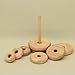 Free Shipping Natural Handmade Educational Rings, PY52 Wooden Stacking Stacker Pyramid Montessori and Waldorf Inspired Lotes Toys Baby Gift with 7 Parts