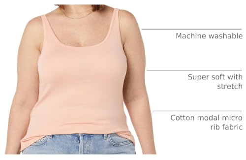 Image of Amazon Essentials Women's Slim-Fit Thin Strap Tank Top, Pack of 2