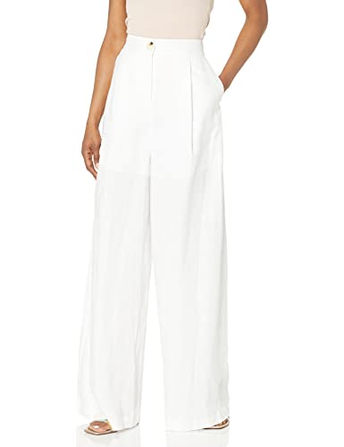 Armani Exchange Women's Linen Wide Leg Pants