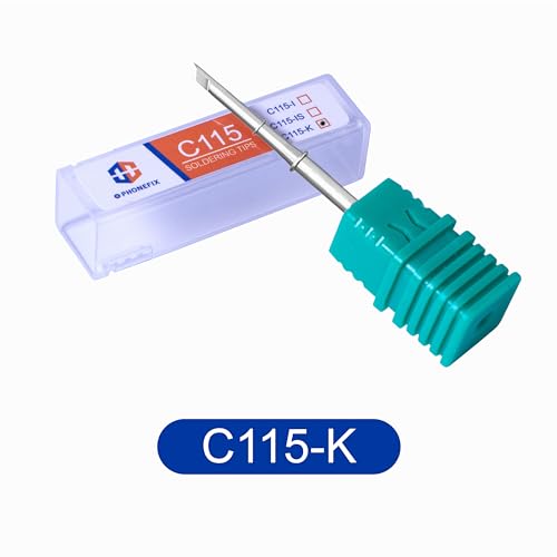 Image of Universal C115-I /IS /K Soldering Iron Tips, Pointed /Curved /Knife Cartridges, Suitable for NT115 Handle, For JBC /GVM /OSS /Aixun Soldering Station Replacement Welding Tip Head (C115-K)