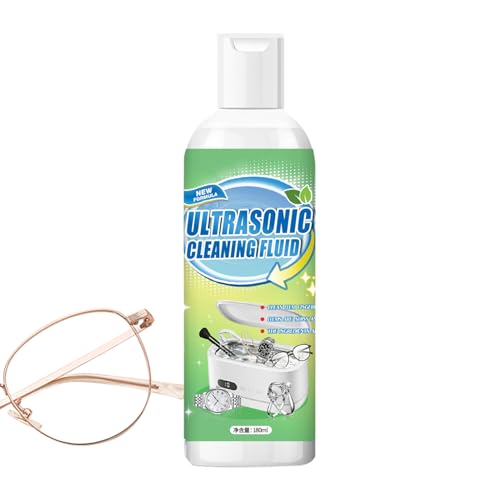 Solución de Limpieza Ultrasónica para Joyas | Solución de Limpieza para Gafas de 180 ml - Líquido Limpiador para Anillos - para Hombres Adultos Uso en Hogar y Viaje Anillos Pendientes Gafas Relojes Ca