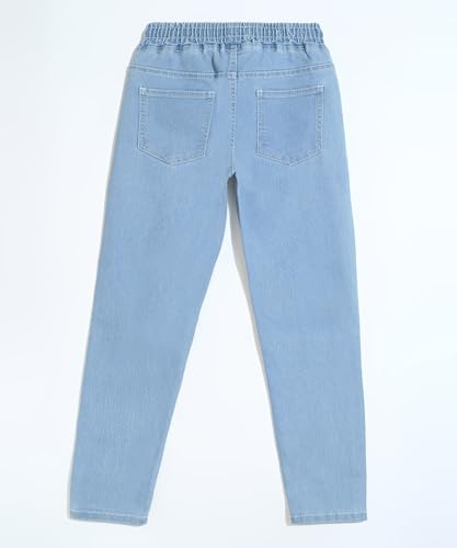 Image of Urbano Juniors Boy's Regular Fit Mid Rise Washed Denim Jogger Jeans Stretchable