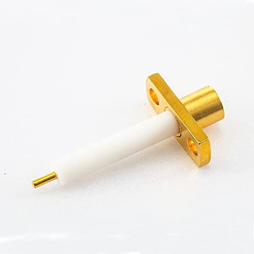 GXMRHWY MCX Connector Female Straight 2 Hole Flange for PCB Mount Solder Welding Plate
