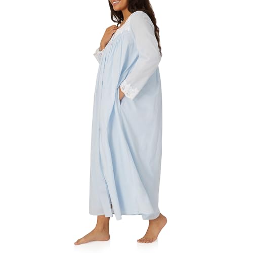 Image of Eileen West Queen Anne's Lace Womens Sleepwear & Loungewear - Florentine Lace Collection - 100% Long Sleeve Soft Long Robe