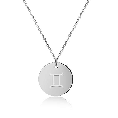 Collana Gemelli In Argento Sterling Con Ciondolo Costellazione E Zirconi - Regalo Zodiacale Per Donne