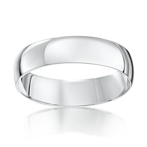 Theia Anello Nuziale Unisex in Oro Bianco 9K