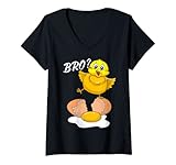 Design cool d'un poussin qui va vers son frère et dit Bro? L'œuf cassé et l'œuf fuit et le poussin se sent désolé. Les éventuels œufs au plat ne peuvent plus être utilisés. Un superbe motif pour Pâques et également pour tous les amoureux des poules. Bro?