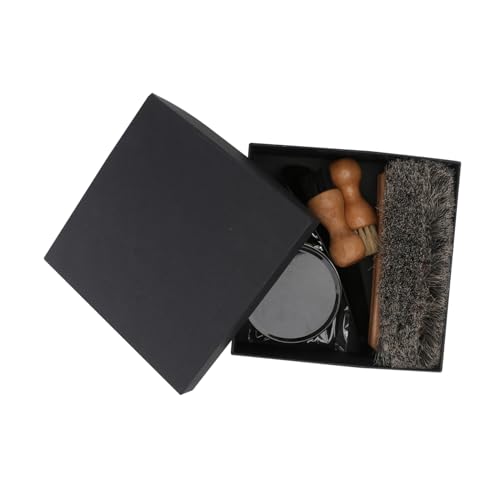 VERDANVERSE Kit de Brosses Chaussures Cirage pour Entretien Cuir Portable et Outils Durables pour Polissage et Chaussures Cuir Complet de Maintenance