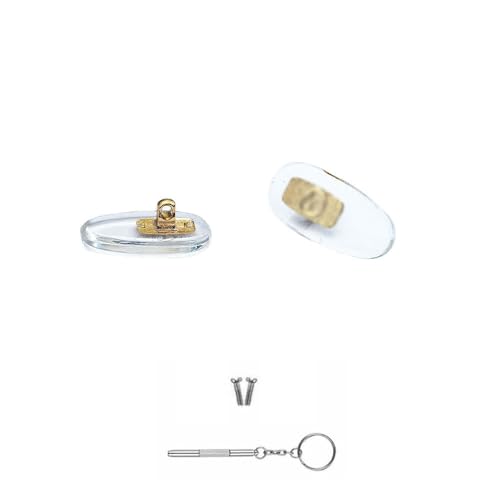 Glasses Screw-in Nose Pads Suitable for Gucci Sunglass Replacement Eyeglass Frames with Screwdriver Accessories (Gold)