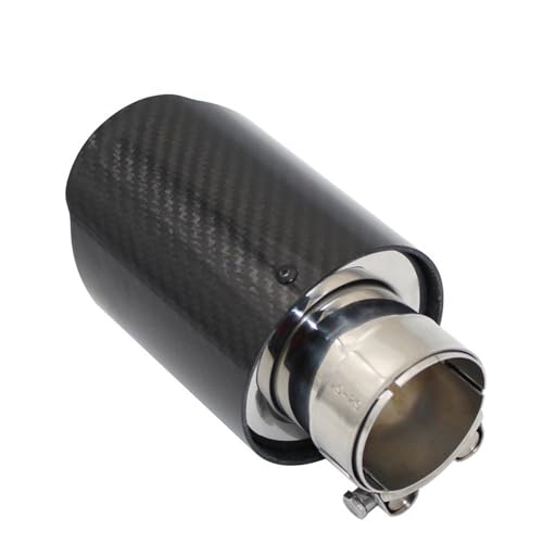 Sistema de escape de fibra de carbono brillante para sustitución de colas de coche universales 5
