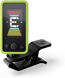 D'Addario Guitar Tuner - Eclipse Headstock Tuner - Clip On Tuner for Guitar - Great for Acoustic Guitars & Electric Guitars - Quick & Accurate Tuning - Green