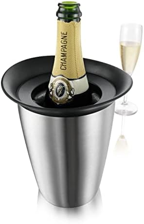 Vacu Vin Active Cooler Champagne Elegant Stainless Steel, Silicone, Silver, 22x19x18