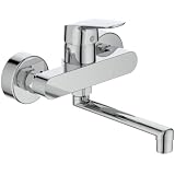 Ideal Standard - Ceraflex Miscelatore monocomando a parete per lavello con bocca di erogazione 200mm orientabile, Cromo