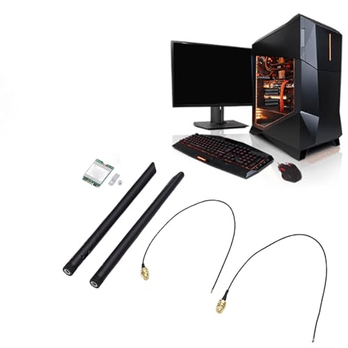LICAEVEY NGFF M.2 WiFi 6E Tarjeta Inalámbrica, 1800Mbps Bluetooth 5.2 Adaptador de Red PCIe con Antena Dual 8DB para Laptop PC Windows 10 11 miniatura 5