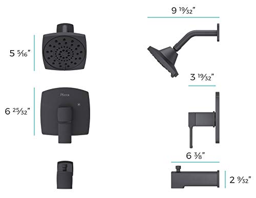 Pfister Lg89-8Dab Deckard Tub And Shower Trim, Matte Black #TOP5
