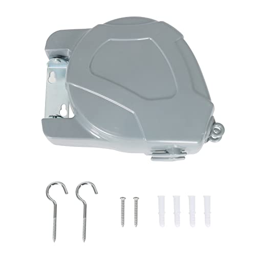 Zoes Homeware Retractable Clothesline Heavy Duty Retracting Clothes Line Outdoor And Indoor With Durable Abs Shell And 2X49 Feet Extruded Pvc Line,With Lock To Prevent Sagging #TOP5