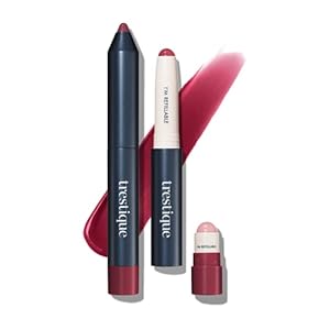 TRE’STIQUE Prime And Shine Lip Crayon, Refillable Shiny Lipstick With Built-in Primer, Clean Beauty Makeup, Lipstick For Women, 2-in-1 Glossy and Lip Primer