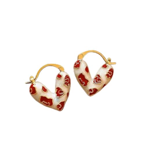 Pendientes de corazón rojo JYDMS para dar un toque romántico a tu look diario de oficina