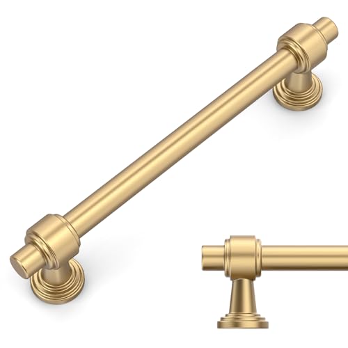 Amerdeco 10 Pack Champagne Bronze Cabinet Pulls 5 Inch(128mm) Hole