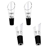 4 Pcs Wine Aerator Pourer, Wine Air Aerator and Decanter Spout Set No Drip and No Spill