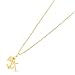 Ioka 14K Yellow Gold Faith, Hope, and Charity Lucky Charm Pendant with 0.9mm Singapore Chain Necklace - 20