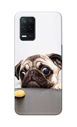Image of PRINTFIDAA� Printed Hard Back Cover Case for Realme 9 5G Back Cover (Pug Dog) -2808