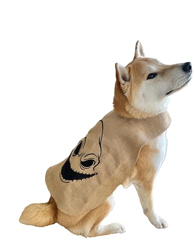 ComfyCamper Dog Burlap Monster Cape Costume - Small XLarge XXL Spooky Cosplay Halloween Christmas Costumes, M