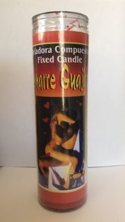 Amarre Guajiro 7 Day Glass Round Red Candle
