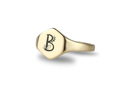 Bijoux femme personnalisés sous forme de bague lettre gravée pour cadeau