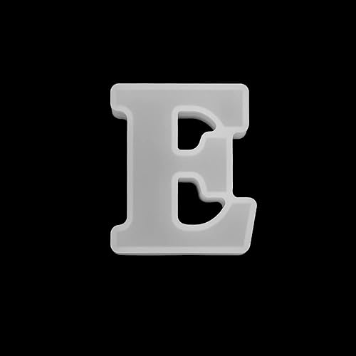 AGCFABS Molde de silicona de resina epoxi con letras del alfabeto 3D, molde suave para bricolaje, resina UV, alfabeto de la A a la Z, herramienta de